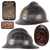 Original French WWII FFI-Captured & Painted Paris Police M1915 Adrian Helmet with Liner & Name Tape Original Items