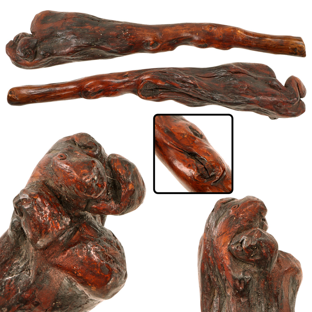 Original Native American 19th Century Wabanaki Burl Root Head Trade Club with Auction Provenance - Circa 1890