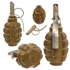 Original Post-WWII Soviet Russian Inert F1 Hand Fragmentation Grenade - Afghan Bringback - Rare