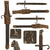 Original Italian M1871/1915 Vetterli Rifle Shortened Bayonet with Scabbard & Leather Frog Original Items