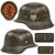 Original German WWII Heer Army Single Decal M42 Steel Helmet with 1940 Dated 56cm Liner, Stamped ET64