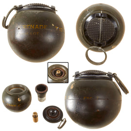 Original Rare U.S. WWII O.S.S. Issue T13 Beano Grenade Manufactured by Eastman Kodak Company - Inert
