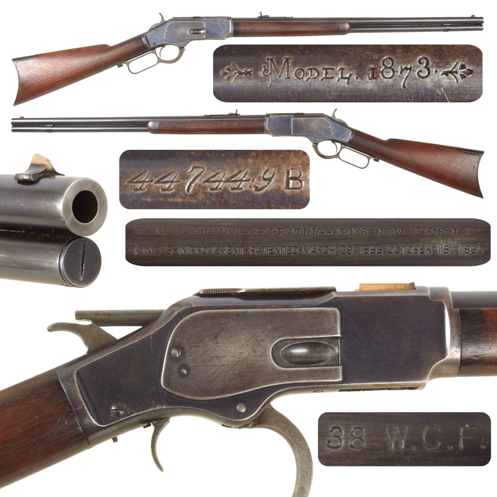 Original U.S. Excellent Winchester Model 1873 .38-40 Repeating Rifle Made in 1893 with 24" Round Barrel - Serial 447449B Original Items