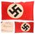 Original German WWII USGI Captured & Signed NSDAP Double Sided Political Flag - 31" x 52" Original Items