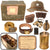 Original U.S. WWII AAF 31st Fighter Group German Souvenir Bring-Back Grouping - German Pith Helmet, Tropical Afrikakorps DAK Web Belt, Artillery Shell & Field Gear - Lt. Nils Reinhold Hammarskjold