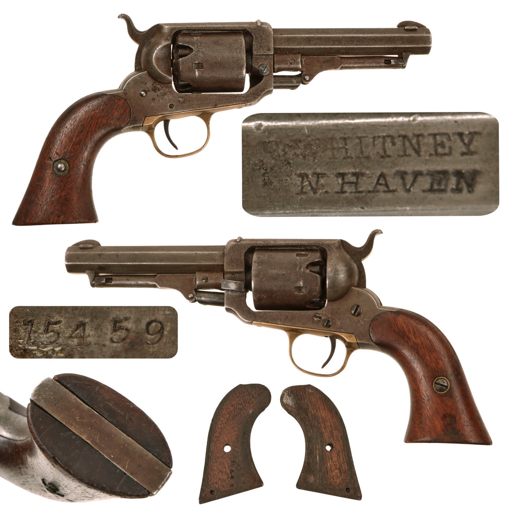 Original U.S. Civil War Whitney 2nd Model 4th Type .31cal Pocket Percussion Revolver with 4" Barrel - Serial 15459 Original Items