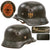 Original German WWII Heer Army Named Single Decal M40 Steel Helmet with 55cm Liner and Chinstrap, Stamped ET62