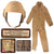 Original German WWII Luftwaffe Summer Flying Suit by Schneider AG with LKP S101 Summer Pilot Flying Helmet by Siemens Original Items