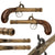 Original Victorian Era Belgian Brass Percussion Vest Pistol with Bag Grip & Liège Proof - Circa 1845