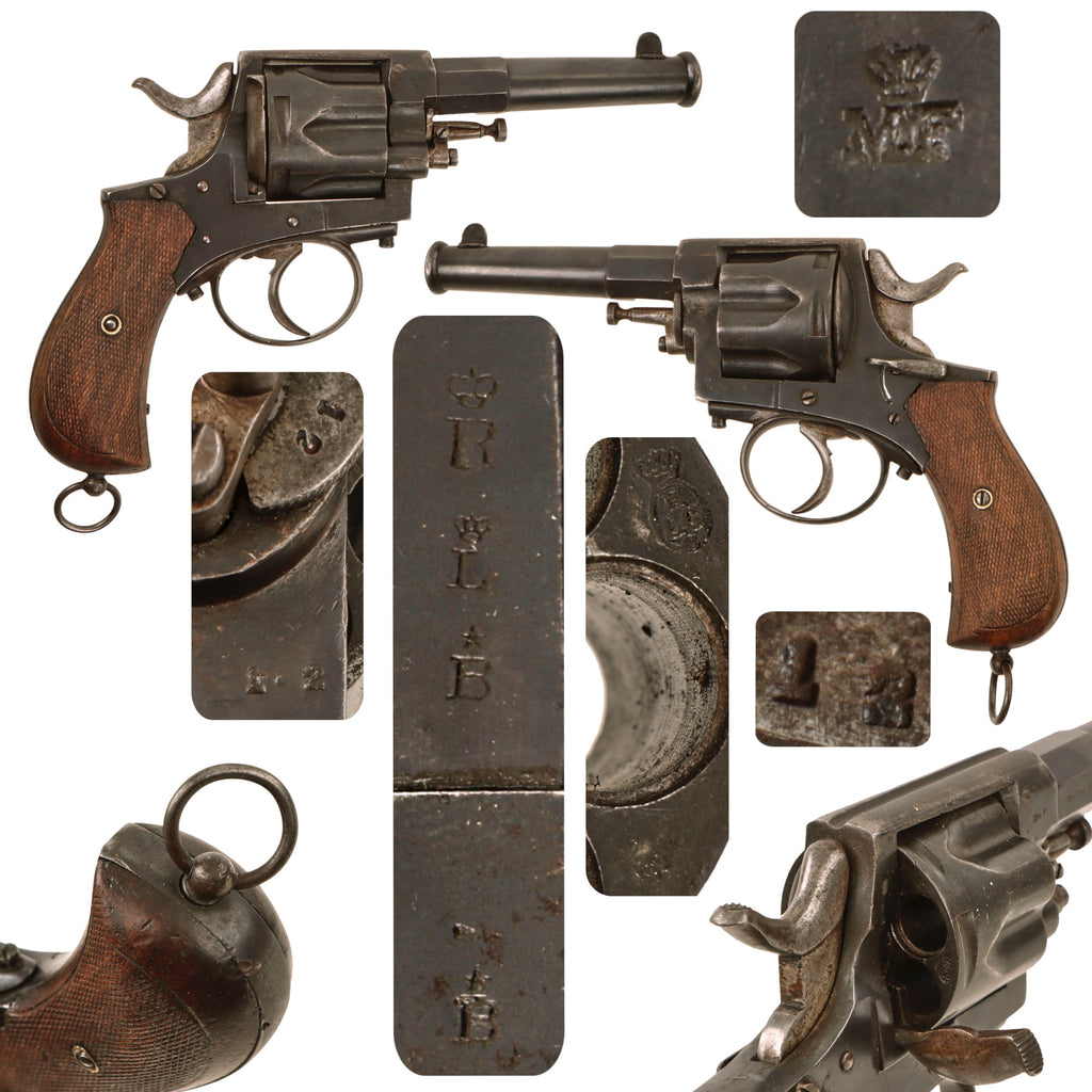 Original Victorian Belgian "Bulldog" Webley Style 11mm Double Action Revolver by Max Fliegenschmidt of Liège Serial 12 - Circa 1895 Original Items