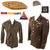 Original U.S. WWII Early War 1st Armored Division Colonel’s Uniform with Enamel Division Pins, Garrison Cap, and Patched Shirt - Great Research Potential Original Items