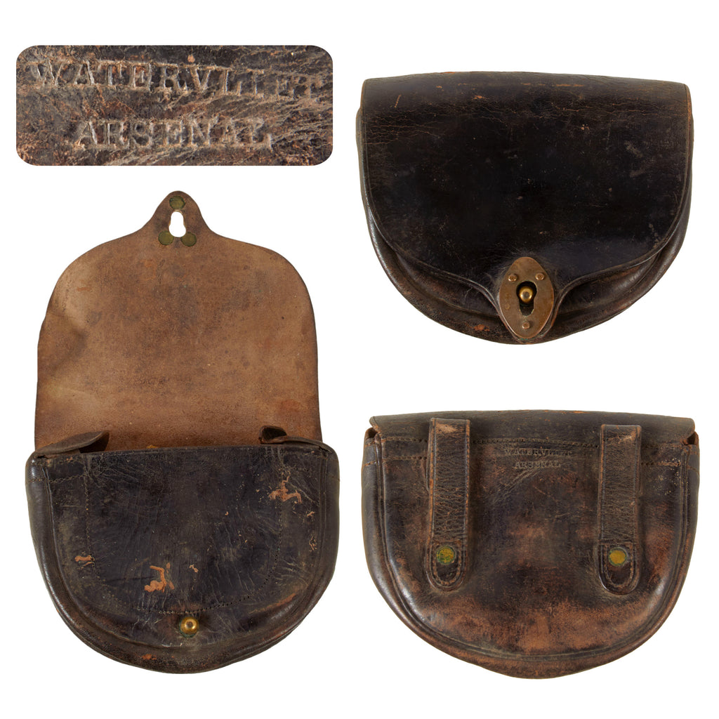 Original U.S. Indian Wars Cavalry M1874 Dyer .45-70 Cartridge Box by Watervliet Arsenal Original Items