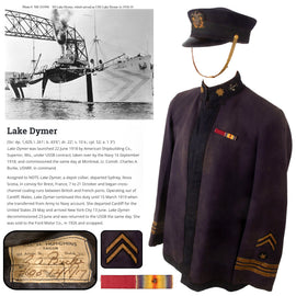 Original U.S. WWI Navy Lt. Commander Charles A. Burke Officer’s Uniform & Visor Cap - Commander of Depot Collier “Lake Dymer”