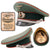 Original German WWII Heer Army Artillery Officer Schirmmütze Visor Cap by Peküro with Saddle Form Crown, Measured Size 54cm Original Items