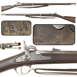 Original U.S. Civil War Springfield Model 1863 Type II .58 Caliber Rifle Musket, Lock Dated 1864, with Cut and Repaired Stock, Modifications, and Original Sling