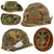 Original U.S. Vietnam War USMC M1 Helmet with Incountry-Made ERDL Cover Made from Ripstop Fatigues with Marine Boonie Hat & Accessories