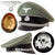 Original German WWII Rare Waffen-SS Officer Schirmmütze Visor Cap with Saddle Form Crown, Measured Size 57cm