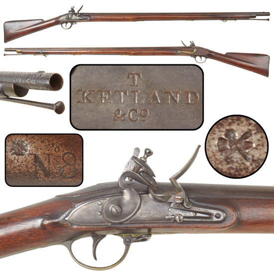 Original British Napoleonic Era Officer Private Purchase .65 Caliber Brown Bess Style Flintlock Fusil by Thomas Ketland & Co., Marked No. 8, Circa 1813 Original Items