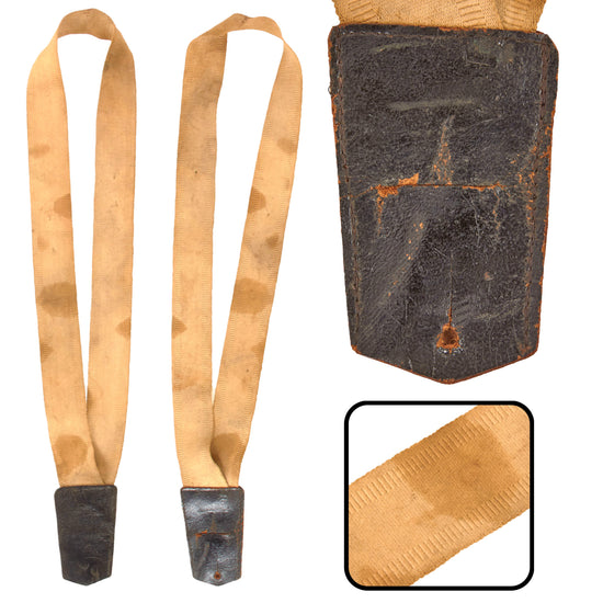 Original U.S. War of 1812 Era Leather Bayonet Carriage with Woven Canvas Sling - Excellent Original Items