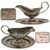 Original German WWII AH Formal Pattern 40cl Silver Plated Gravy Boat by Wellner with Attached Underplate Original Items