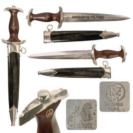 Original German WWII 1939 Dated Transitional NSKK Dagger by Carl Eickhorn of Solingen with Scabbard - RZM M7/66