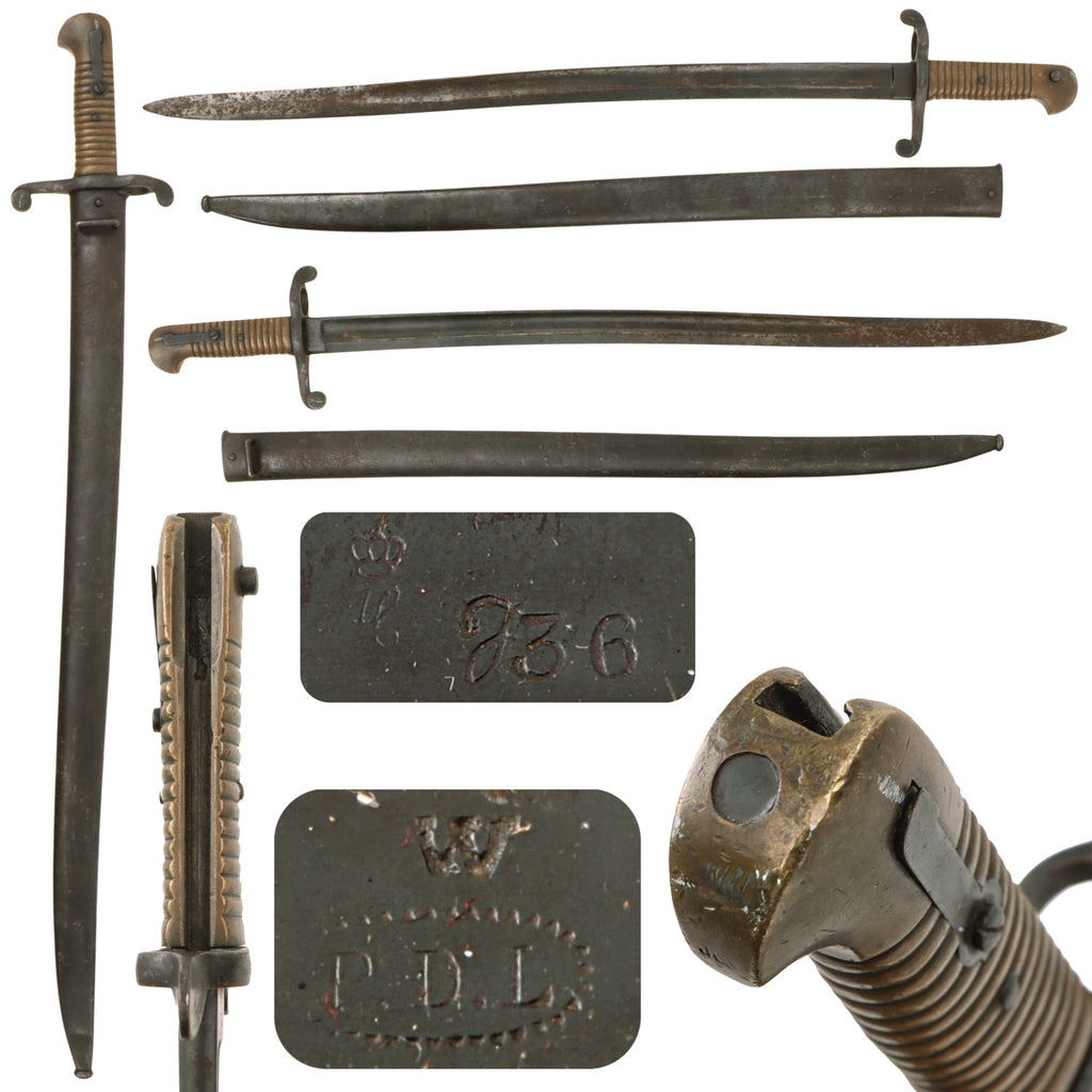 Original U.S. Civil War Model 1842 Saber Bayonet with Scabbard by PDL of Solingen