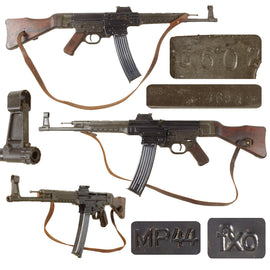 Original German WWII MP44 STG 44 Sturmgewehr Display Machine Gun with Excellent Live Barrel, Magazine, and Sling