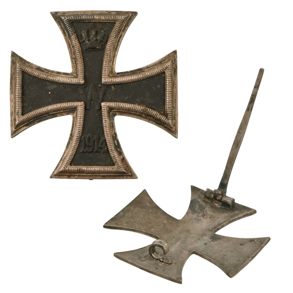 Original Imperial German WWI Prussian "Vaulted" Iron Cross First Class 1914 with Pinback - Unmarked - EKI Original Items