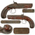 Original Irish “Walking Pistol” Large Bore .75 Caliber Percussion Converted Overcoat Pistol by Thomas Fowler of Dublin with County Cavan Marking, Circa 1800