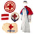 Original U.S. WWII American Red Cross Nurse Uniform with Cape, Caps, and Armband Original Items