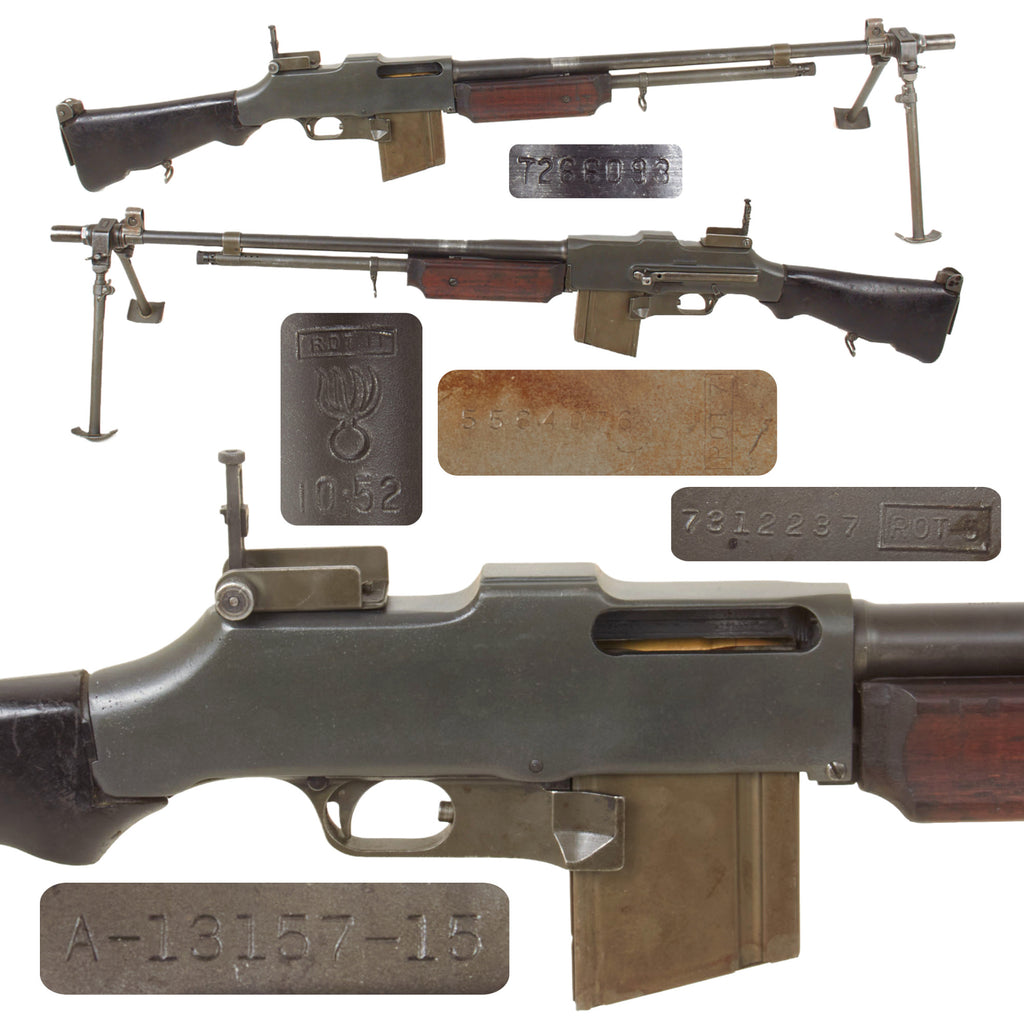 Original U.S. Korean War BAR Browning M1918A2 Display Gun Constructed using Genuine Parts - Live ROT II Barrel Dated 10-52 Original Items