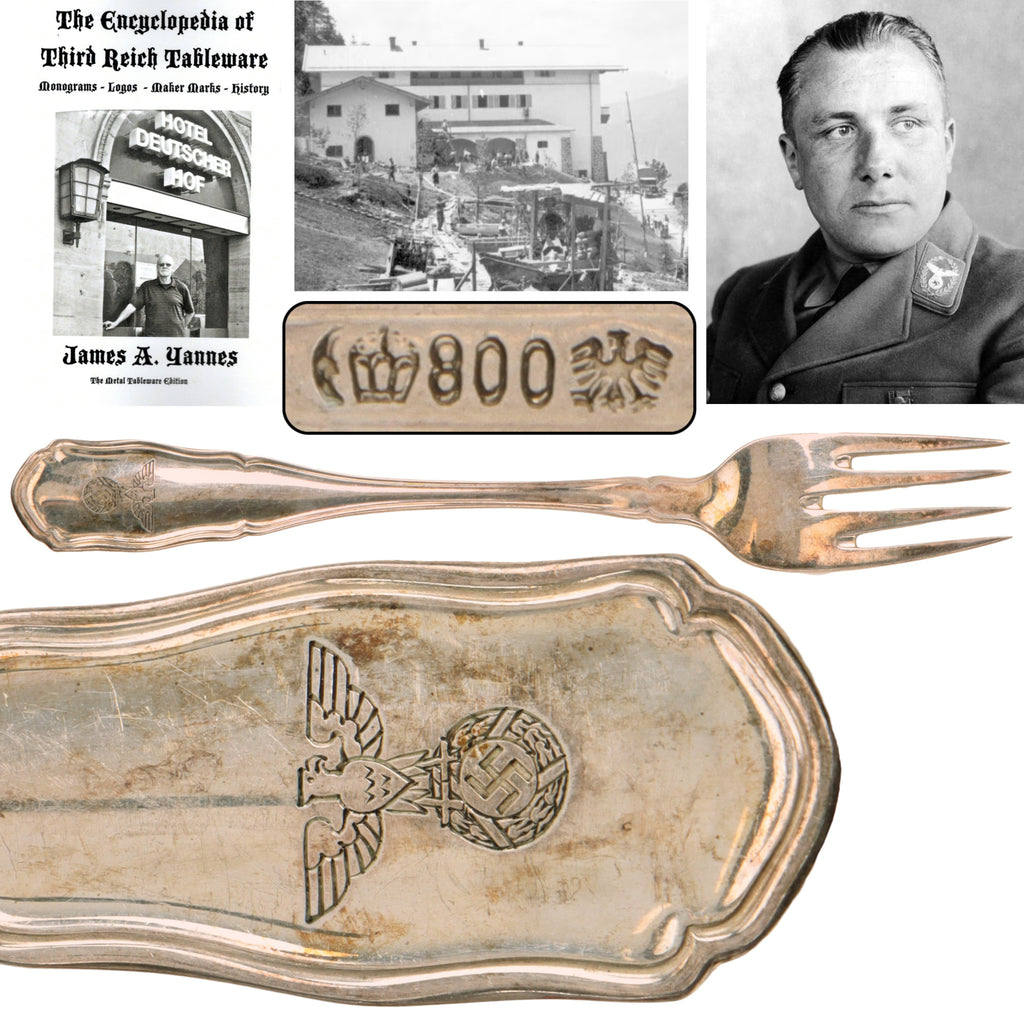 Original German WWII 800 Silver Berghof “House Service” Salad Fork by Bruckmann & Söhne Original Items