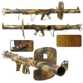 Original German WWII Panzerschreck RPzB 54 Inert Anti-Tank Rocket Launcher with Shield and Intact Glass - Serial 469