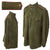 Original Soviet WWII M1943 Dark Green Uniform Gymnastyorka Blouse - Wartime Blouse with Infantry Boards Original Items