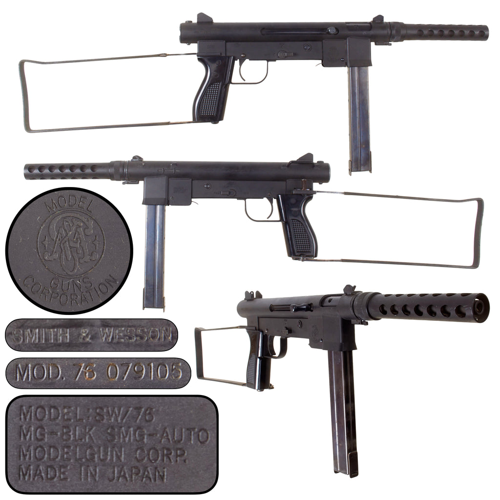 U.S. Vietnam War Replica S&W M76 Police Cap Plug-Firing Submachine Gun by MGC Japan with Magazine