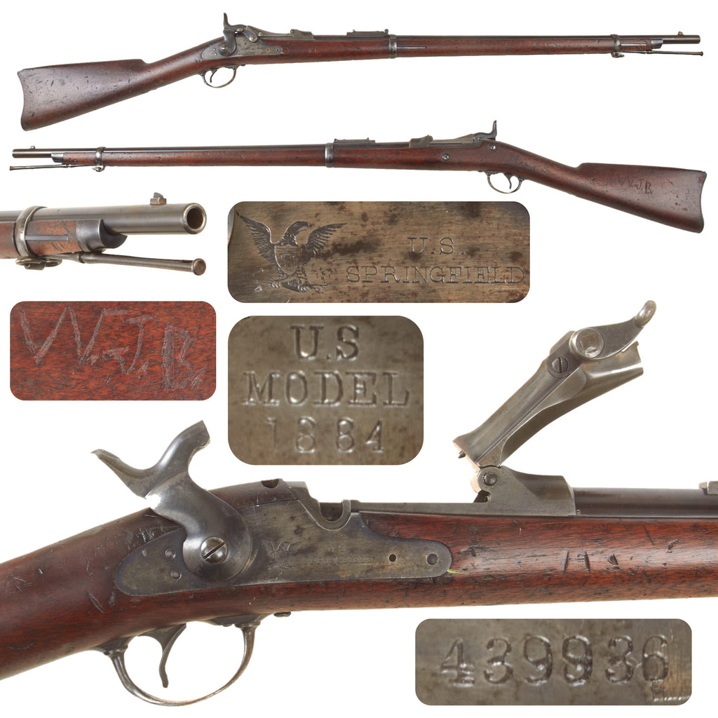 Original U.S. Springfield Trapdoor Model 1884 Cadet Rifle Made in 1889 with Excellent Bore - Serial 439936 Original Items