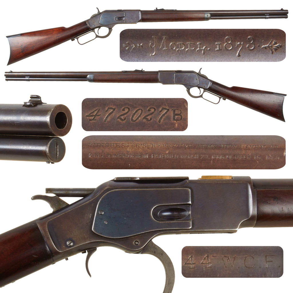 Original U.S. Excellent Winchester Model 1873 .44-40 Repeating Rifle Made in 1894 with 24" Round Barrel - Serial 472027B Original Items