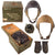 Original U.S. WWII Bringback Group of Two German Luftwaffe Flying Helmets, Cockpit Clock, and Flight Gloves in S/Sgt. George A. Stump’s Send-Home Crate Original Items