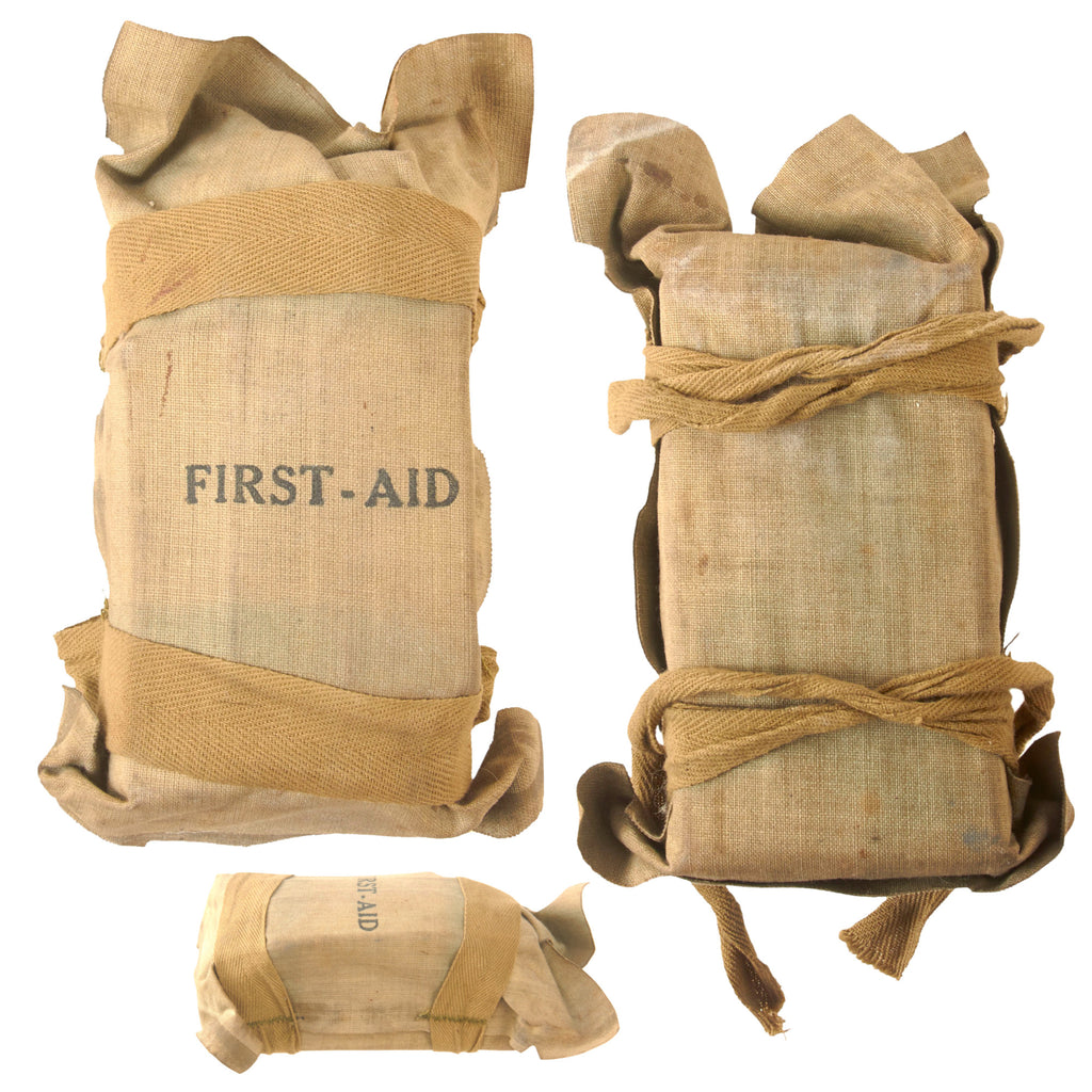 Original U.S. WWII Paratrooper Medical Bandage 2nd Pattern First Aid Packet - Sealed
