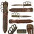 Original U.S. WWI Model 1918 Mark I Trench Knife by L.F. & C. with “The Spaniard” Custom WWII Era Leather Scabbard with Laundry Number