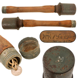 Original German WWII M24 Inert Stick Grenade Stielhandgranate by Richard Rinker - Dated 1939 & 1940 - Stielhandgranate
