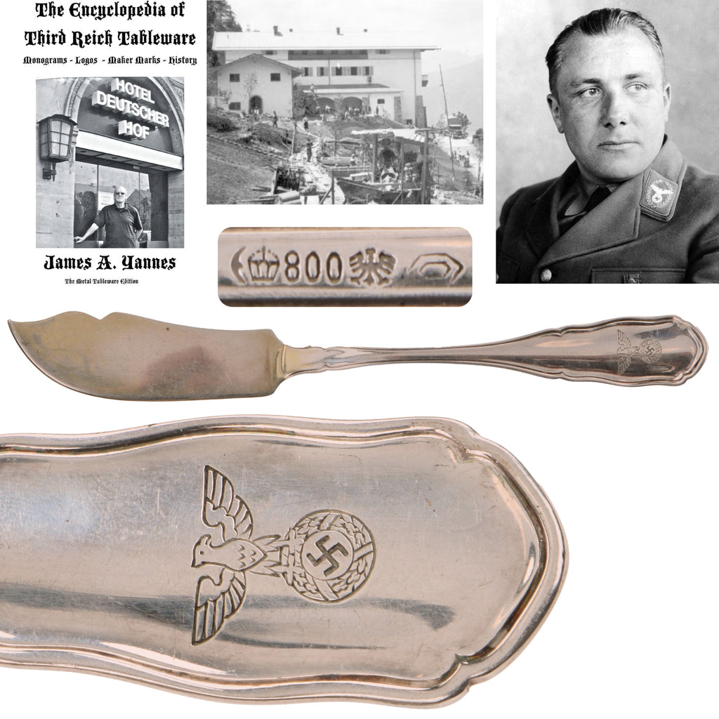 Original German WWII 800 Silver Berghof “House Service” Butter Knife by Bruckmann & Söhne Original Items