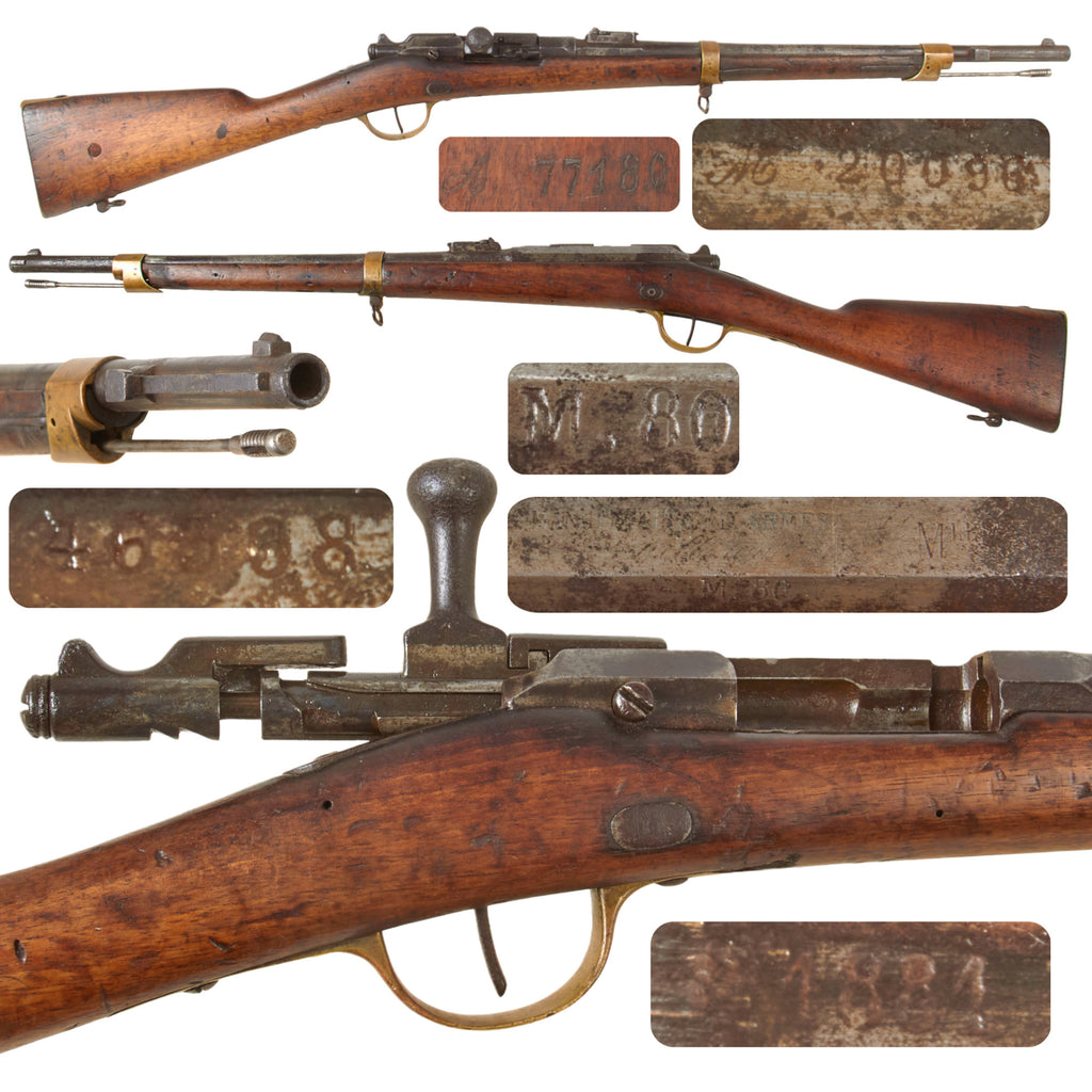 Original French Model 1874 M80 Gras Artillery Carbine by Manufacture d’Armes de Châtellerault with Brass Fittings - Dated 1881