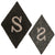 Original German WWII Waffen-SS Schirrmeister Sleeve Diamond