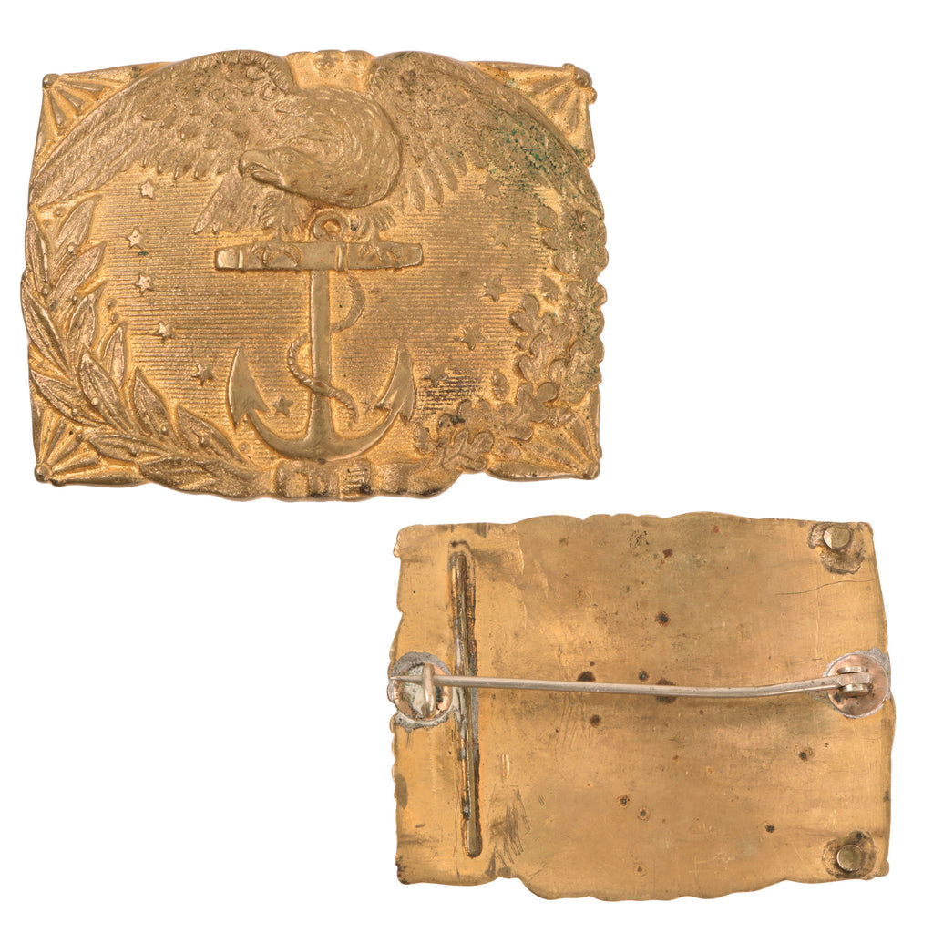 Original U.S. Indian Wars Era Revenue Cutter Service Belt Buckle - Modified as Pin - Rare