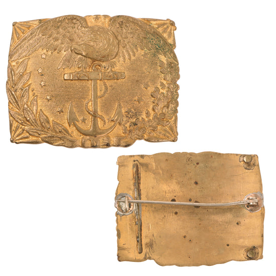 Original U.S. Indian Wars Era Revenue Cutter Service Belt Buckle - Modified as Pin - Rare