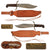 Original U.S. Vietnam War Era W49 Western Bowie Knife With Correct Leather Sheath & Wall Display