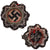 Original German WWII Heer Panzer German Cross in Gold 1941 Embroidered Cloth Badge in Black, Uniform Cutoff