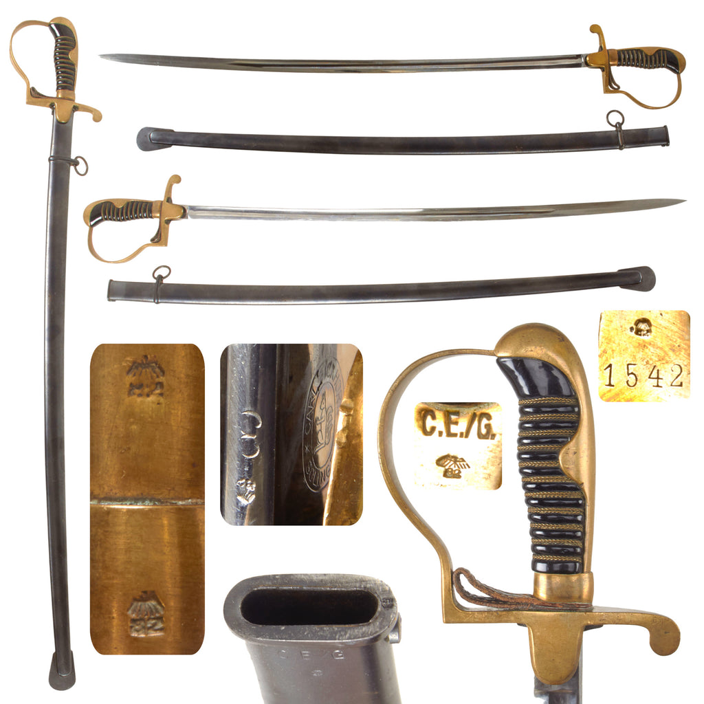 Original German Pre WWII 1935 Dated Heer Cavalry Ordnance Sword by Carl Eickhorn with Scabbard - Matching Serial 1542