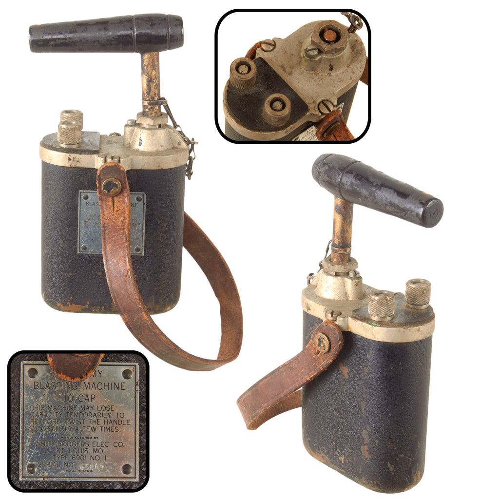 Original U.S. WWII D-Day Army 10 Cap Blasting Machine by White-Rodgers Electric Co. - Demolition Team - Excellent